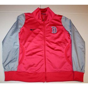MLB Baseball Boston Red Sox Full Zip Track Jacket Medium Nike Red Gray Logo